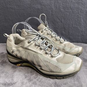 Merrell Siren Edge 3 Hiking Shoes Womens 10.5 Gray Beige Vibram Trail Sneakers